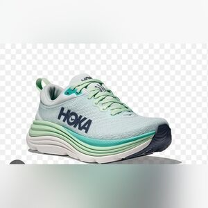 Size 8.5 B Hoka Gaviotos 5  Women's Mint & Teal Plush-Stack Running Shoe